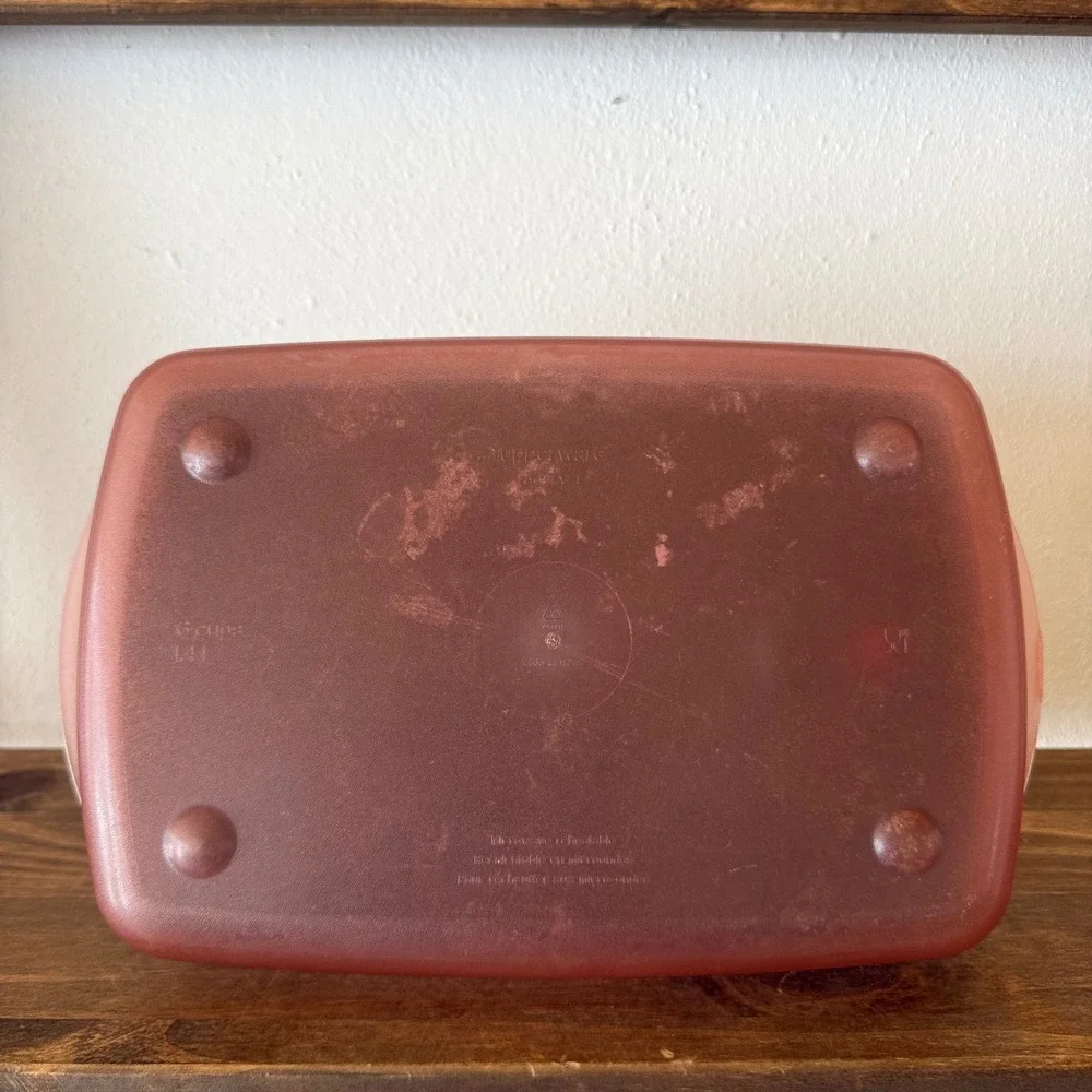 2pc Vintage Tupperware Rock N Serve 6 Cup 1.4L Microwave Containers 3381A